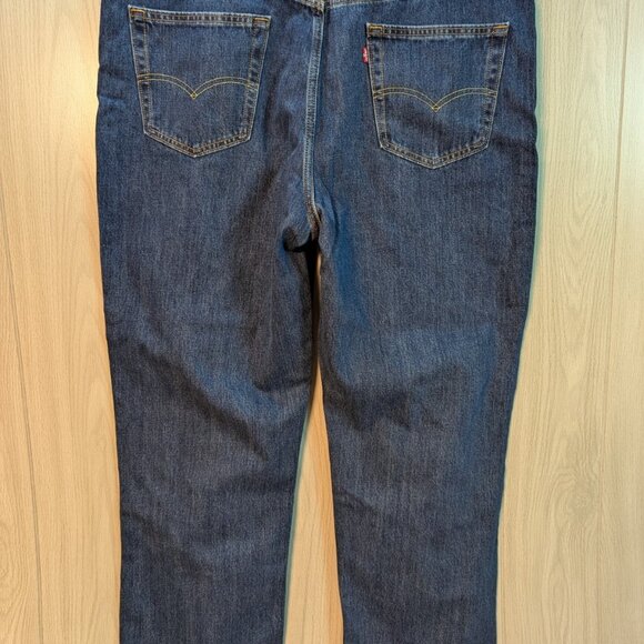 NEW LEVIS MENS 550 RELAXED Blue DENIM JEANS W42xL32 Dark Wash - Picture 5 of 11